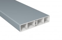 Zaunlatte Kunststoff PVC 130x25mm Silbergrau